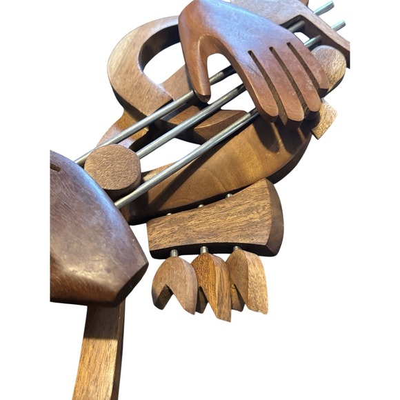 Vintage Carved Wood Musical Notes & Treble Clef Sculpture Abstract Music Art 16" - Picture 5 of 7